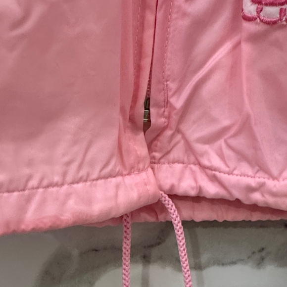 Vintage 80s Pink Climate Control Pink Jacket Heart Bow Design Hoodie - Picture 3 of 8